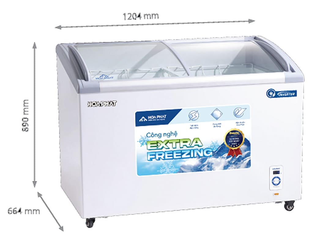 Tủ đông trưng bày Hòa Phát Inverter 357 lít HSF AD8357.C1